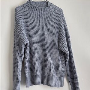 American Eagle Outfitters Gray Cable Knit Sweater